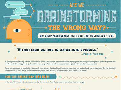 Are We Brainstorming the Wrong Way? brainstorming business data visualization infographic