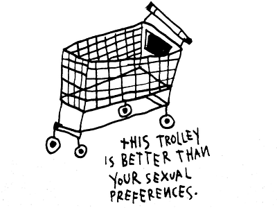 The Sacred Trolley design drawing flash cool