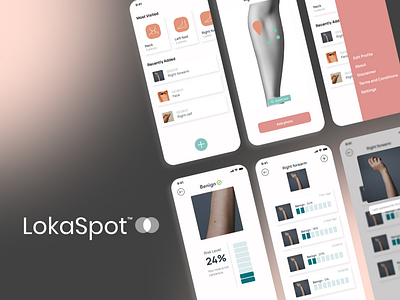 LokaSpot - Skin Detection App cool design health health app healthcare mobile app skin tracker ui