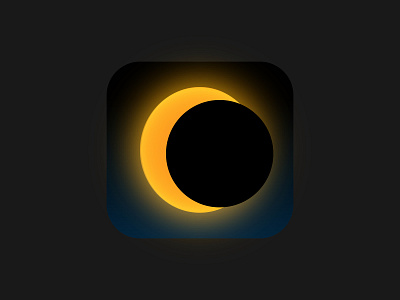 Eclipse App Icon Design - Daily UI Design 5 app dailyui dailyuichallenge design icon illustrator ui vector