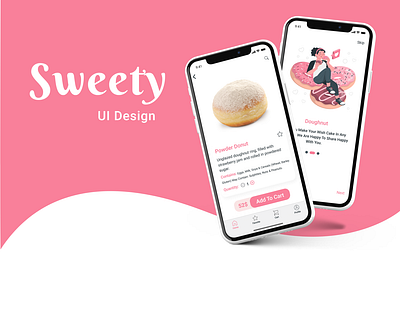 Sweety Mobile App app branding design illustration ui ux