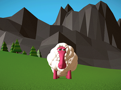 The Pink Sheep after effects animation illustration