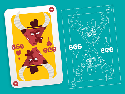 Devil Card wireframe