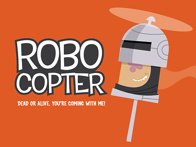 Robocopter cartoon vector