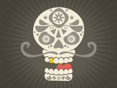 Dali Sugar Skull vector