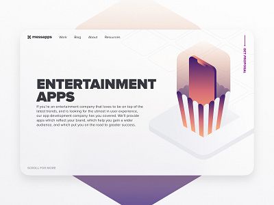 Messapps Entertainment Page app app development design ui ux web