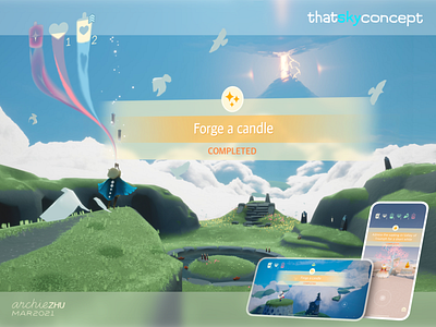 thatskyconcept 4 apple vision pro ar design game icon metaverse mobile mr sky children of the light spatial computing spatial game thatgamecompany thatskygame ui ux visionos vr xr