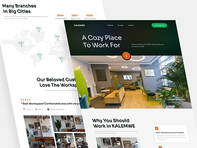 Co-Working Space Landing Page building cloud working space co working co working landing page coworking space furniture landing landing page landing page design office startup studio ui ui design uiux web design web page website work office workspace