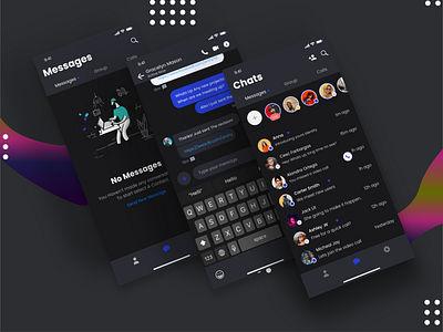 Uiheroes Dark chat app