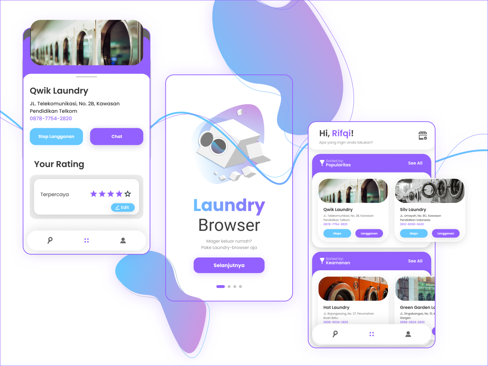Laundry App Design by Rifqiandi on Dribbble