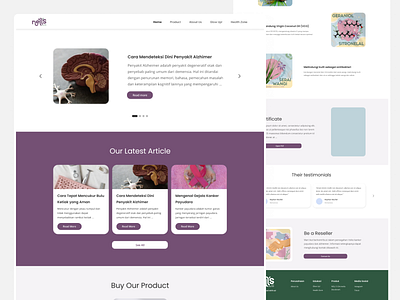 Deodorant Shop Landing Page cancer deodorant design green health purple ui uidesign uiux design web design