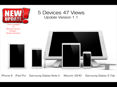5 Devices 47 Views Update V 1.1 galaxy note edge galaxy s6 edge imac ipad ipad air 2 ipad mini iphone 6 plus iwatch macbook mock up creator mockup scene creator scene creator