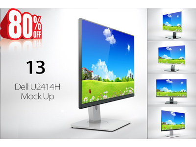 Dell U2414h Monitor Mock Up dell desktop display led monitor pc screen sharp tft tv u2414h u2515h