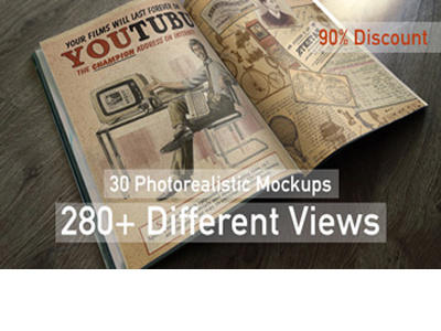 30 Photorealistic Mockups 280  Different Views