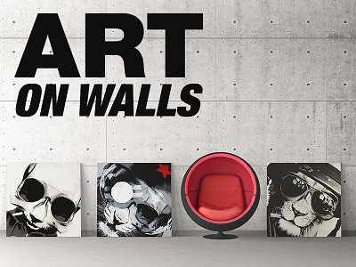 Canvas Frames Walls Mockups