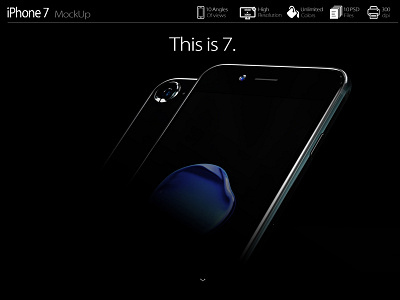 Iphone 7 Jet Black Edition Mock Up