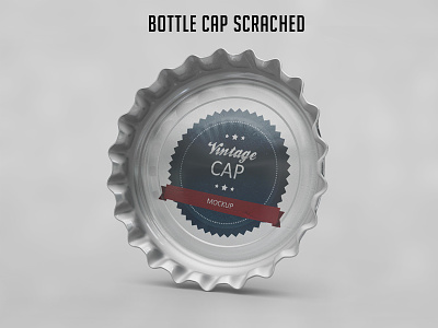 Bottle Cap Scrached MockUp