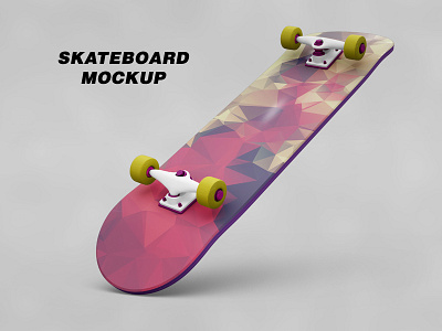 Skateboard Mockup board brand branding skateboard skating sport sports template up wheel wheels wood
