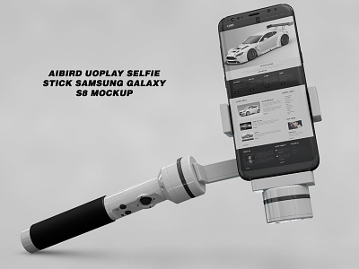 Aibird Uoplay Selfie Stick Samsung Galaxy S8 Mockup