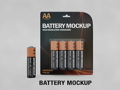 Battery Mockup accumulator alkaline amperage batteries battery box button cell cardboard box charge electricity energy mock up