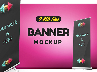 Banner Mockup Vol2 advert advertising banner banners billboard branding event mock outdoor post psd up