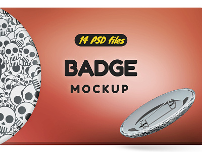 Pin Button Badge Mockup 3d badge badge button mockup badge mockup badges blank brand button button mockup chilli clean design