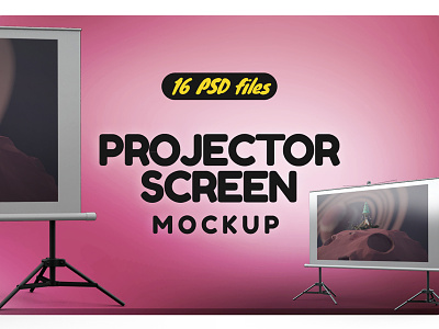 Projector Screen Mockup ad advertising banner banner creative design display display banner drag drink banner drop