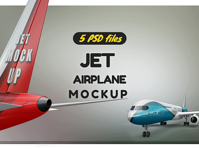 Jet Airplane Mockup 3d advertising aerobus aeroplane air force airbus aircraft airlines airlines identity airplane