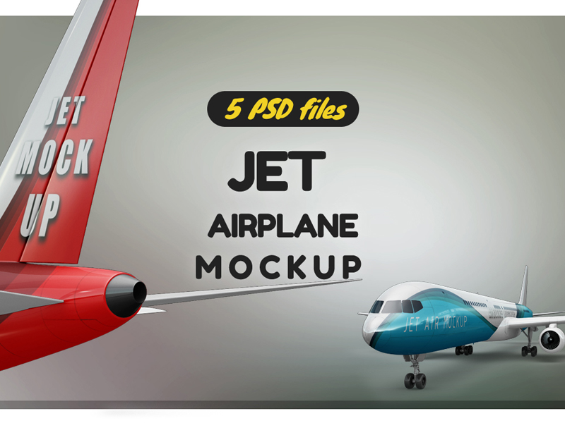 Download Jet Airplane Mockup By Pixelmockup On Dribbble