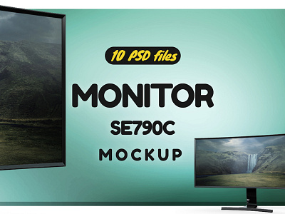 Curved Monitor Mockup