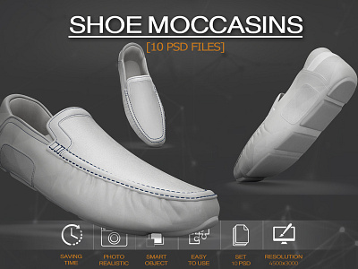 Shoe Moccasins Mockup 3d adobe moccasins moccasins mockup shoe shoe moccasin mockup shoe mockup shoes