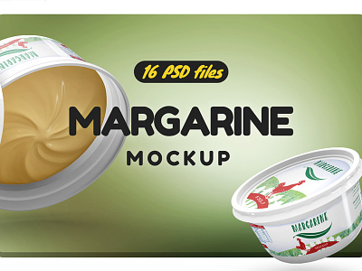 Margarine Box Mockup blank butter butter mockup cap cheese container cream margarine margarine mockup mockup mockups