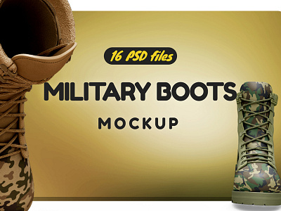 Military Boots Mockup
