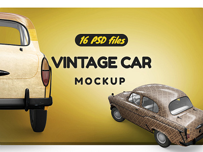 Vintage car Mockup blue car car mockup vintage vintage car vintage car mockup vintage mockup