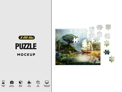 Puzzle Mockup board game mockup child connection cube mockup d mockup game mockup jigsaw puzzle mockup