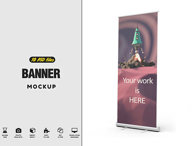 Banner Mockup advert mock up advertising psd mock up banner mock up billboard mock up branding mock up