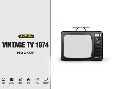 Vintage TV Mockup 3d modeling 3d render graphicrivers television mockup tv mockup vintage tv mockup