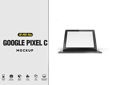 Google Pixel C Tablet Mockup