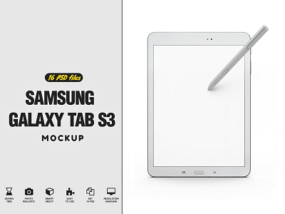 Download Samsung Galaxy Tab S3 Mockup By Pixelmockup On Dribbble