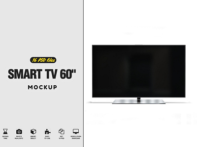 Smart TV 60" Mockup 3d modeling 3d render graphicrivers smart tv mockup television mockup tv mockup