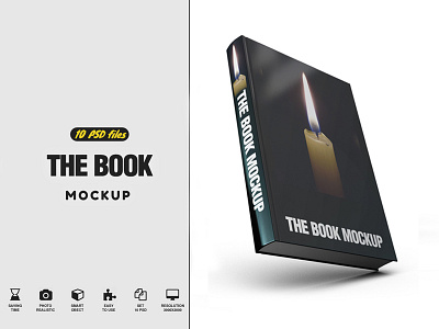 The Book Mockup book book cover brochure changeable customize editable minimal