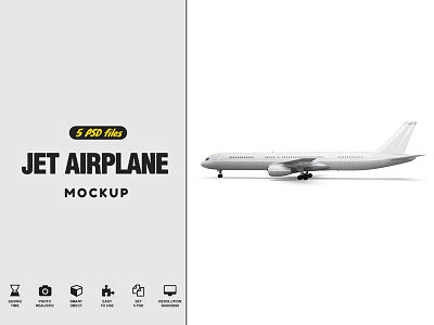 Jet Airplane Mockup 3d advertising aerobus aeroplane air force airbus aircraft
