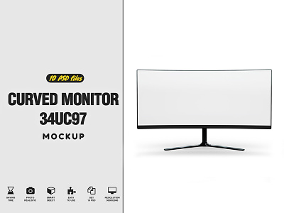 Curved Monitor 34uc97 Mockup 34uc97 34uc97 mockup curved mockup curved monitor curved monitor mockup