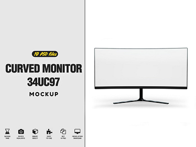 Curved Monitor 34uc97 Mockup