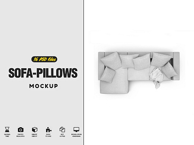 Sofa Pillows Mockup