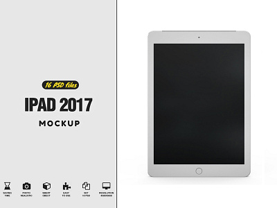 iPad 2017 Mockup 3d mockup app apple apple pencil application apps device mockup ipad 2017 ipad pro 2017 ipad pro mockup