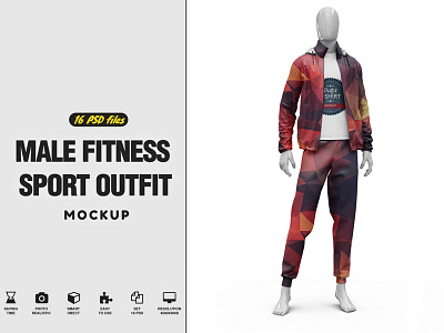 Male Sport Outfit Mockup