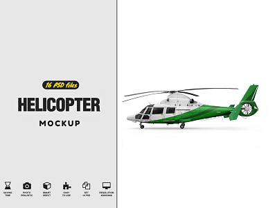 Helicopter Mockup 3d aerial air aircraft aviation blade chopper colorful copter helicopter mockup