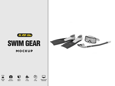 Swim Gear Equipment Mockup apparel blank brand branding cloth clothing compression cycling diving