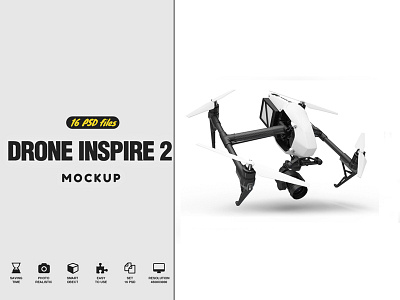 Drone Inspire 2 Mockup drone drone logo drone logo mockup drone logo template logo mock up